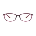 Reba - Oval Purple Glasses for Women