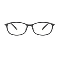 Reba - Oval Black Glasses for Women