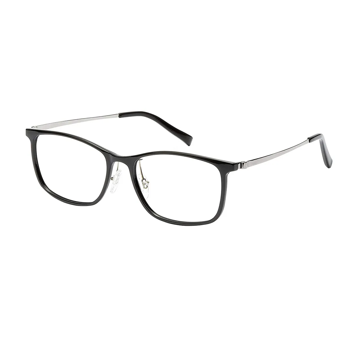 Foley - Rectangle Black Glasses for Men & Women