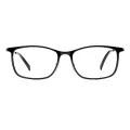 Foley - Rectangle Black Glasses for Men & Women