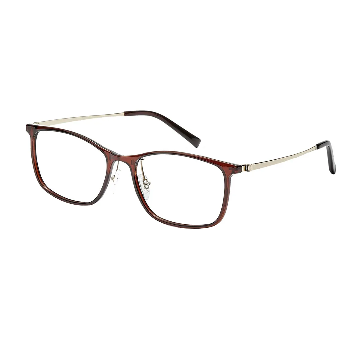 Foley - Rectangle Brown Glasses for Men & Women - EFE