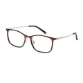 Foley - Rectangle Brown Glasses for Men & Women