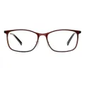 Foley - Rectangle Brown Glasses for Men & Women