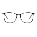 Hildegarde - Square Black Glasses for Men & Women