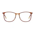 Hildegarde - Square Brown Glasses for Men & Women
