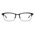 Amos - Browline Black Glasses for Men
