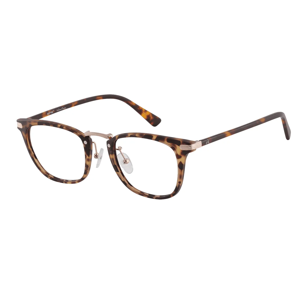 Fabian - Rectangle Tortoiseshell Glasses for Men & Women - EFE