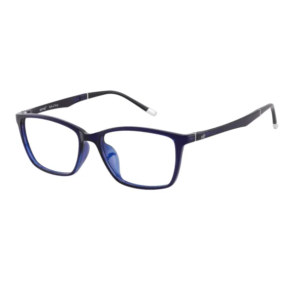 rectangle blue eyeglasses