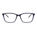 Burrows - Rectangle Blue Glasses for Men & Women