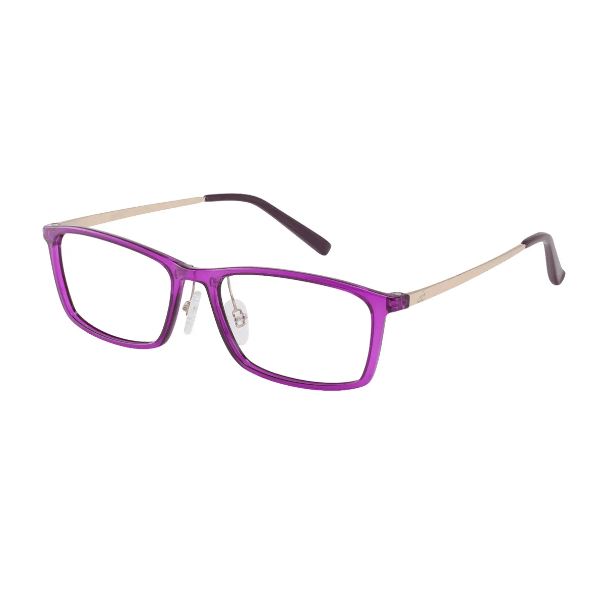 Alven - Rectangle Purple Glasses for Men & Women