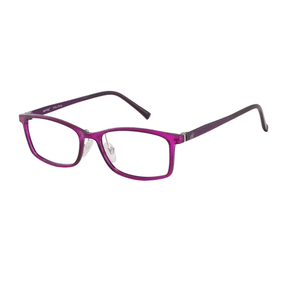 rectangle purple eyeglasses