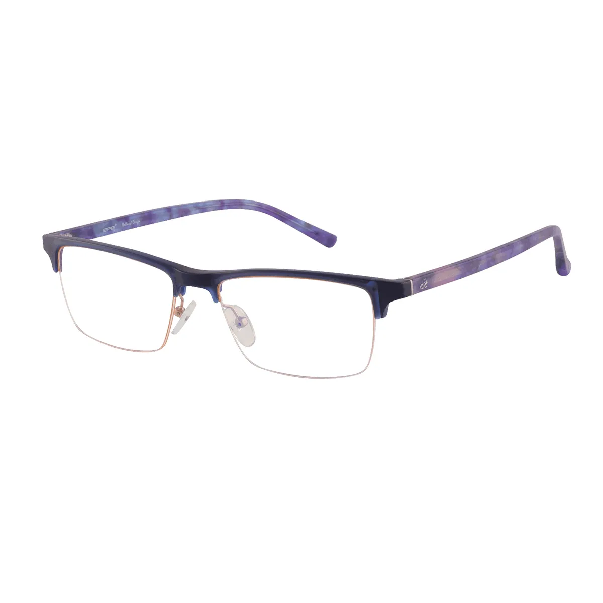 Gerald - Browline Blue Glasses for Men