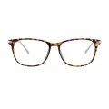 Linsey - Square Tortoiseshell-Gold Glasses for Women