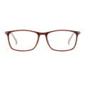 Carmel - Rectangle Brown-gold Glasses for Men & Women