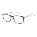 Carmel - Rectangle Brown-gold Glasses for Men & Women