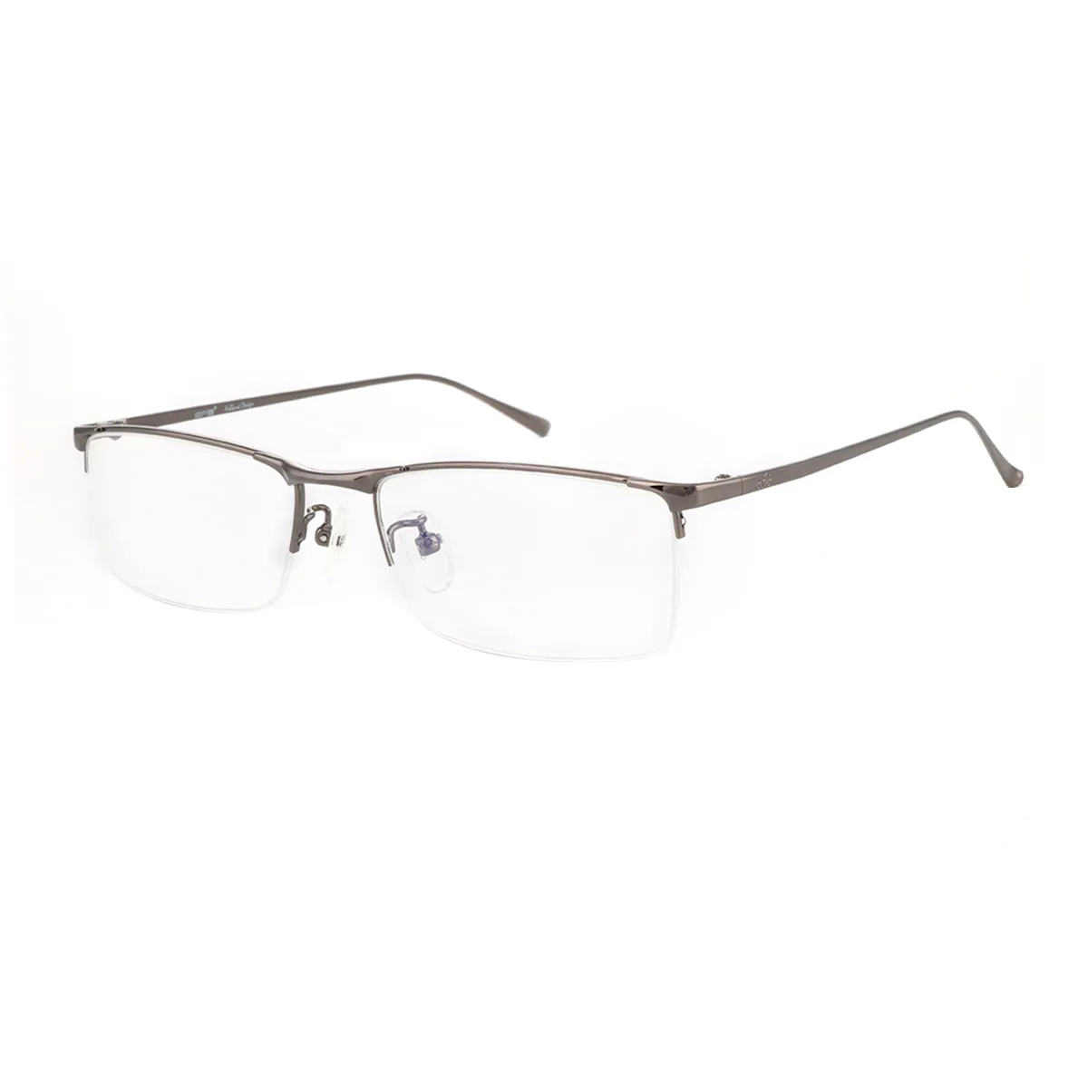 Balaam - Rectangle Gunmetal Glasses for Men