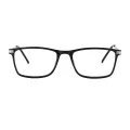Alicia - Rectangle Black-silver Glasses for Men & Women