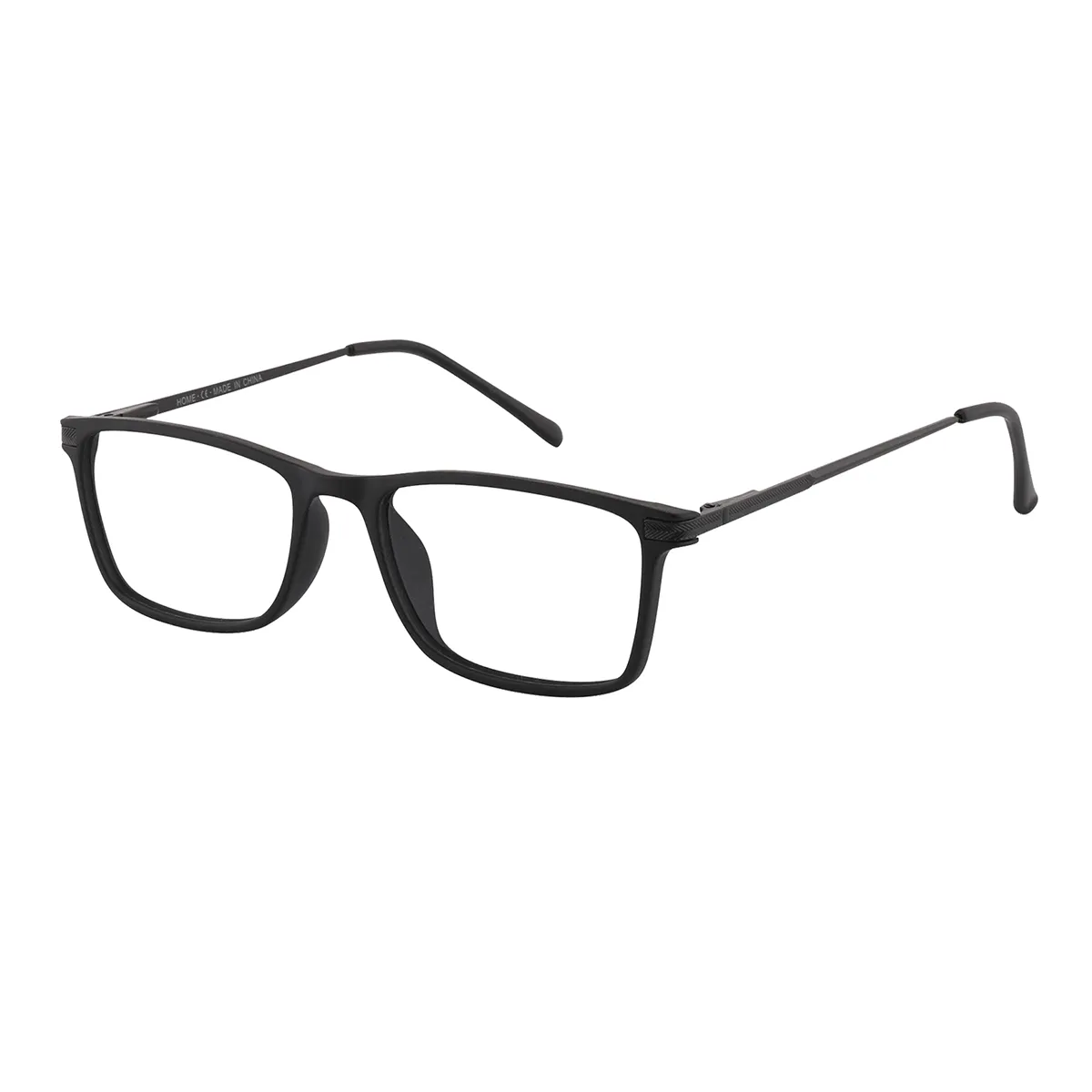 Alicia - Rectangle Black Glasses for Men & Women