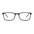 Alicia - Rectangle Black Glasses for Men & Women