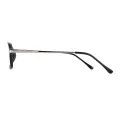 Conner - Rectangle Black-silver Glasses for Men