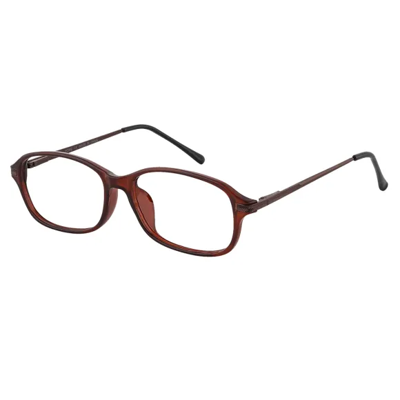 rectangle brown eyeglasses