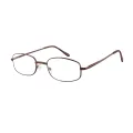 Mathis - Oval Brown Glasses for Women