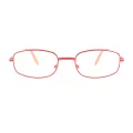 Mathis - Oval Red Glasses for Women