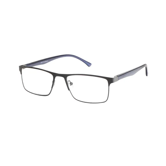 browline black-blue eyeglasses