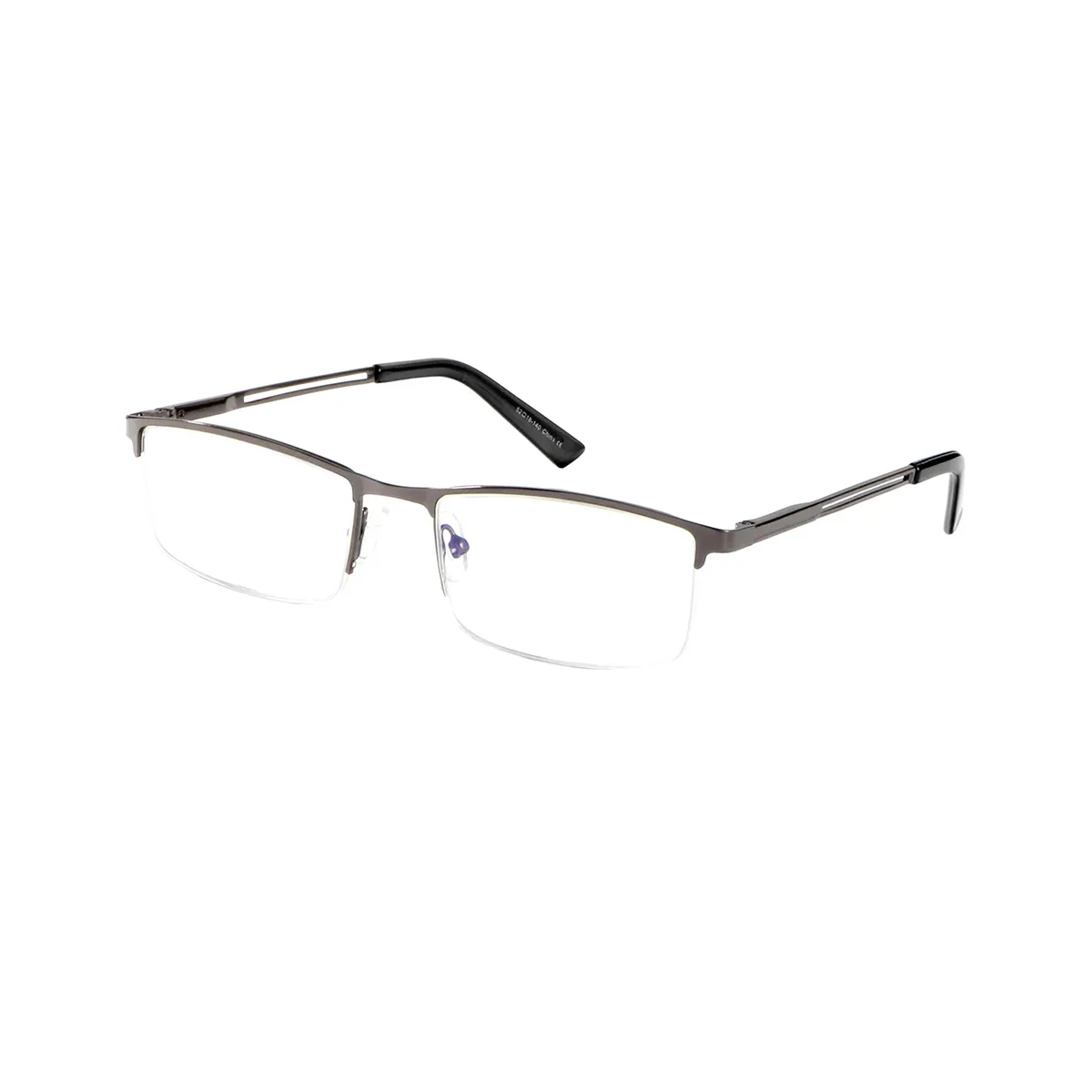 Classic Browline Matt-Black Eyeglasses for Men