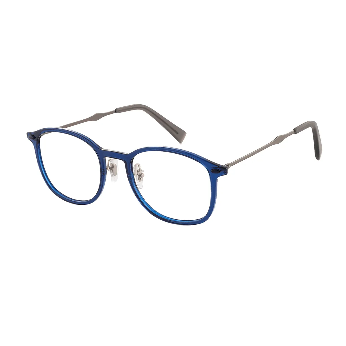 Roberts - Round Blue Glasses for Men & Women - EFE