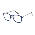 Roberts - Round Blue Glasses for Men & Women