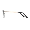 Roberts - Round Black-Gold Glasses for Men & Women