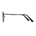 Hamm - Oval Black-Silver Glasses for Men & Women