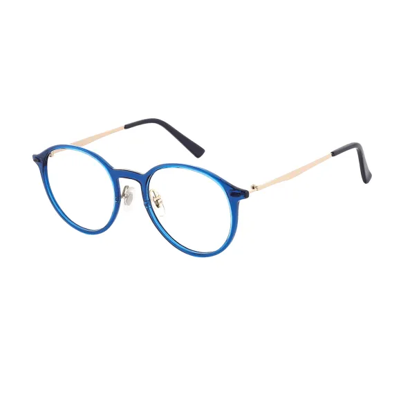 oval blue eyeglasses