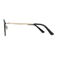 Hamm - Oval Black-Gold Glasses for Men & Women