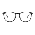 Daugherty - Oval Black-Gold Glasses for Men & Women