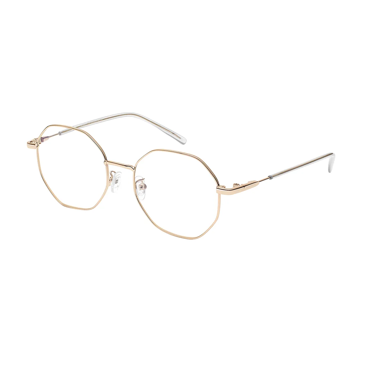 Jule - Geometric Gold Glasses for Men & Women