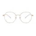 Jule - Geometric Gold Glasses for Men & Women