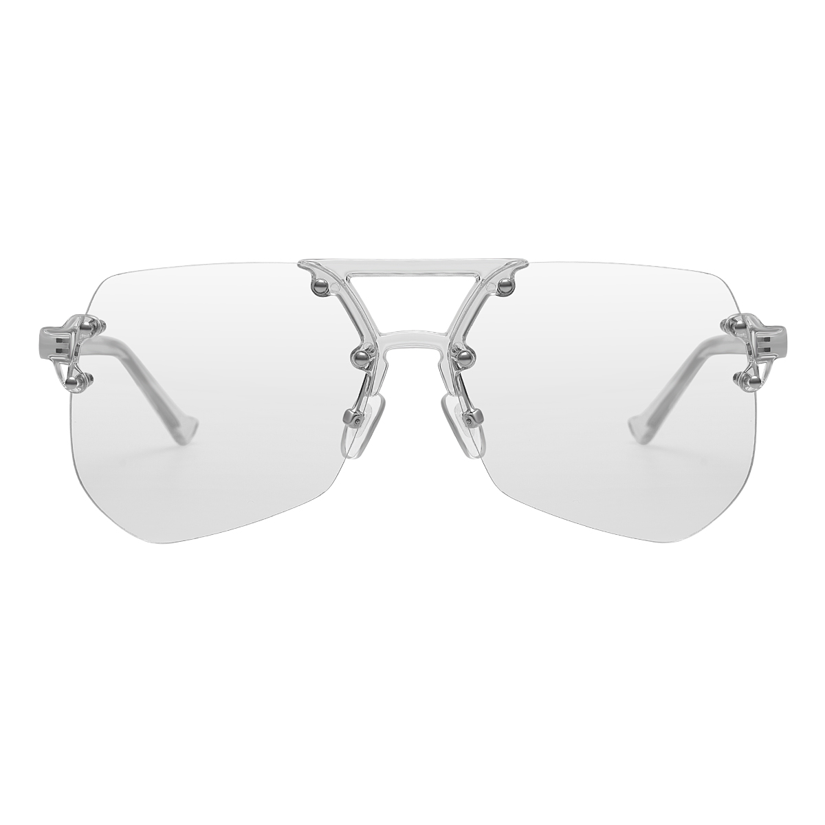 geometric transparent sunglasses