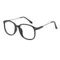 Thea - Oval Black Glasses for Women