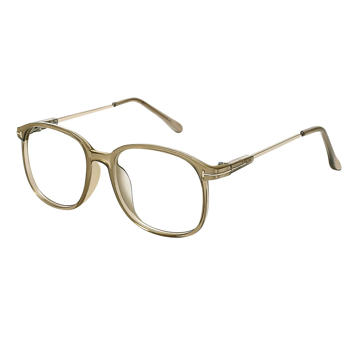 Thea - Oval Brown Glasses for Women