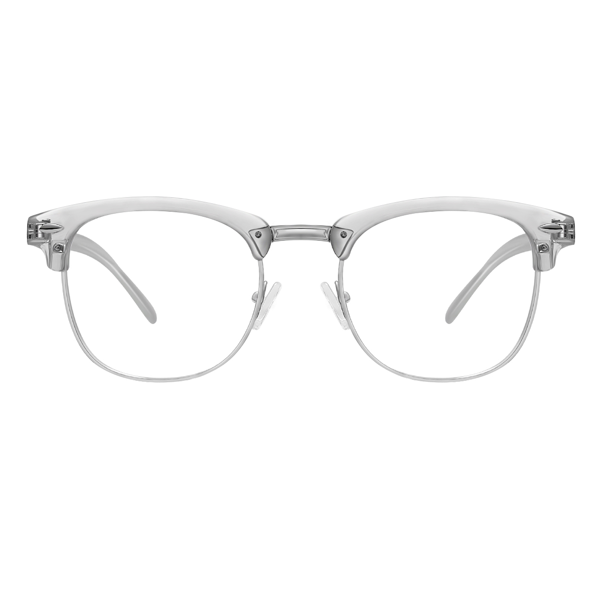 browline eyeglasses #861 - transparent