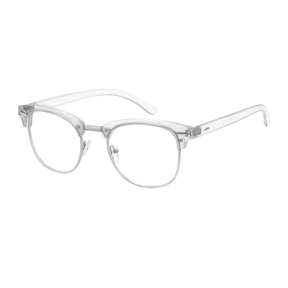 browline transparent eyeglasses