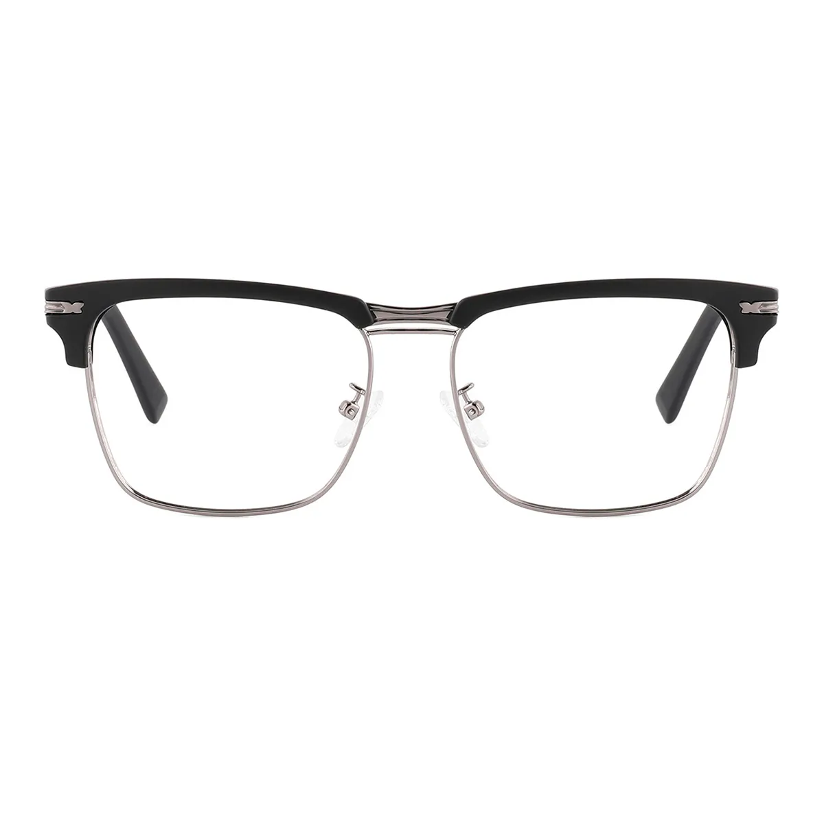 Fashion Browline Black-Gun  Eyeglasses for Men