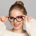 Tessie - Square Black-Red Glasses for Women