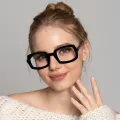 Tuis - Rectangle Black Glasses for Men & Women