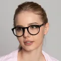August - Round Black Glasses for Men & Women