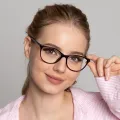 Luma - Oval Red Glasses for Women