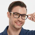 Owen - Square Black Glasses for Men & Women