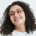 Aemy - Round Brown Glasses for Women